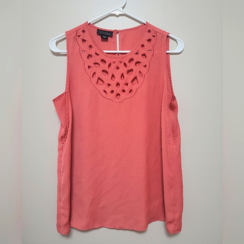 Method Pink Scalloped Design Tank Sleeveless Blouse Women's Small